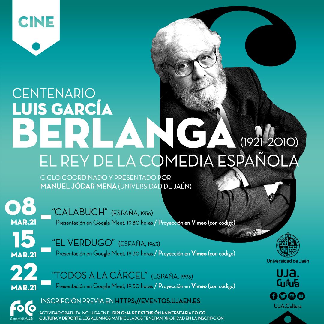 LA UJA DEDICA UN CICLO DE CINE A LA FIGURA Y LA OBRA DEL CINEASTA LUIS GARCÍA BERLANGA