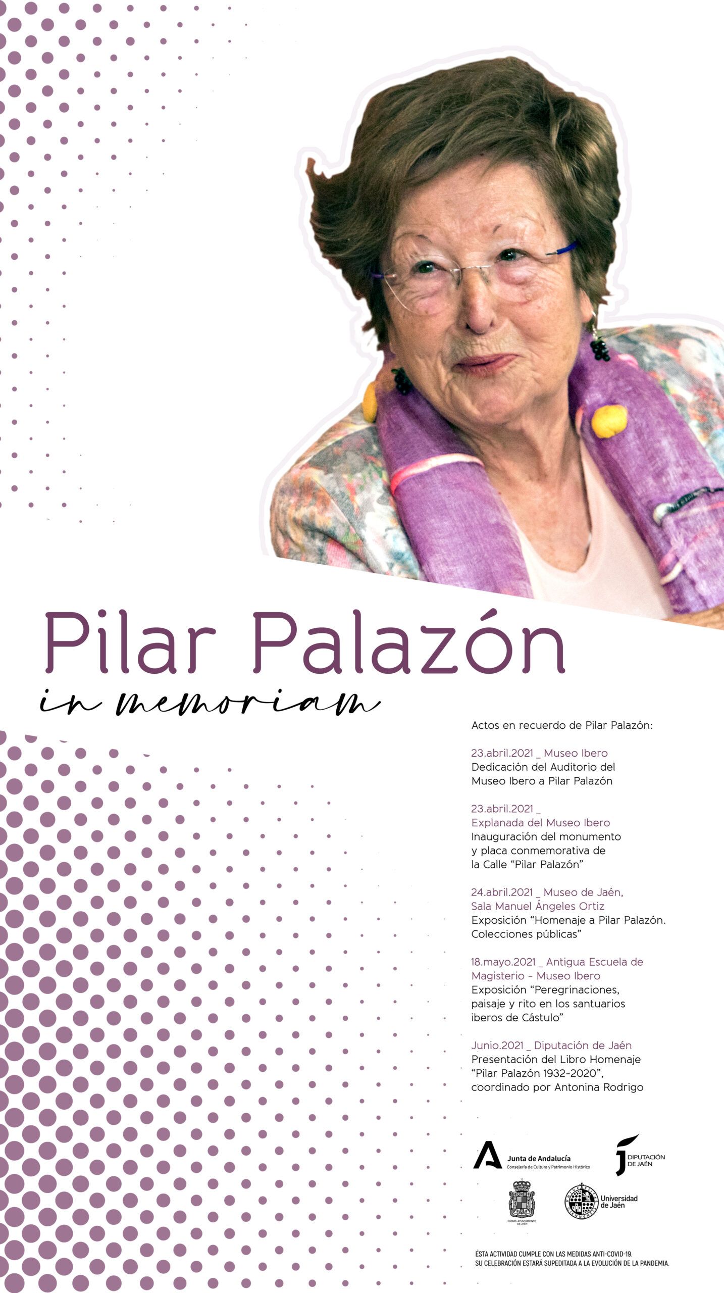 Jaén rendirá homenaje a Pilar Palazón en el primer aniversario de su fallecimiento