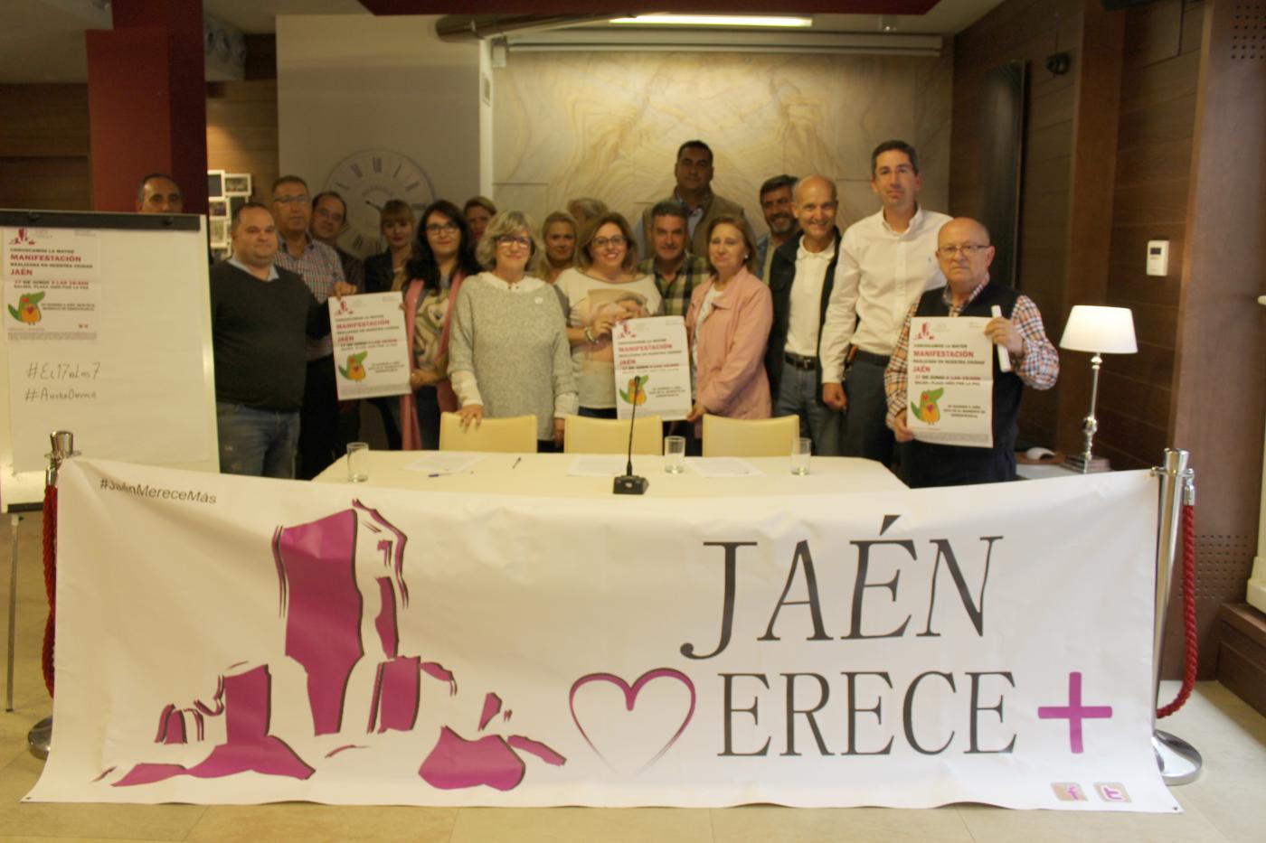 «Jaén Merece Más» prerapa una gran manifestación para el 17 de junio «por un trato justo y digno para la ciudad»