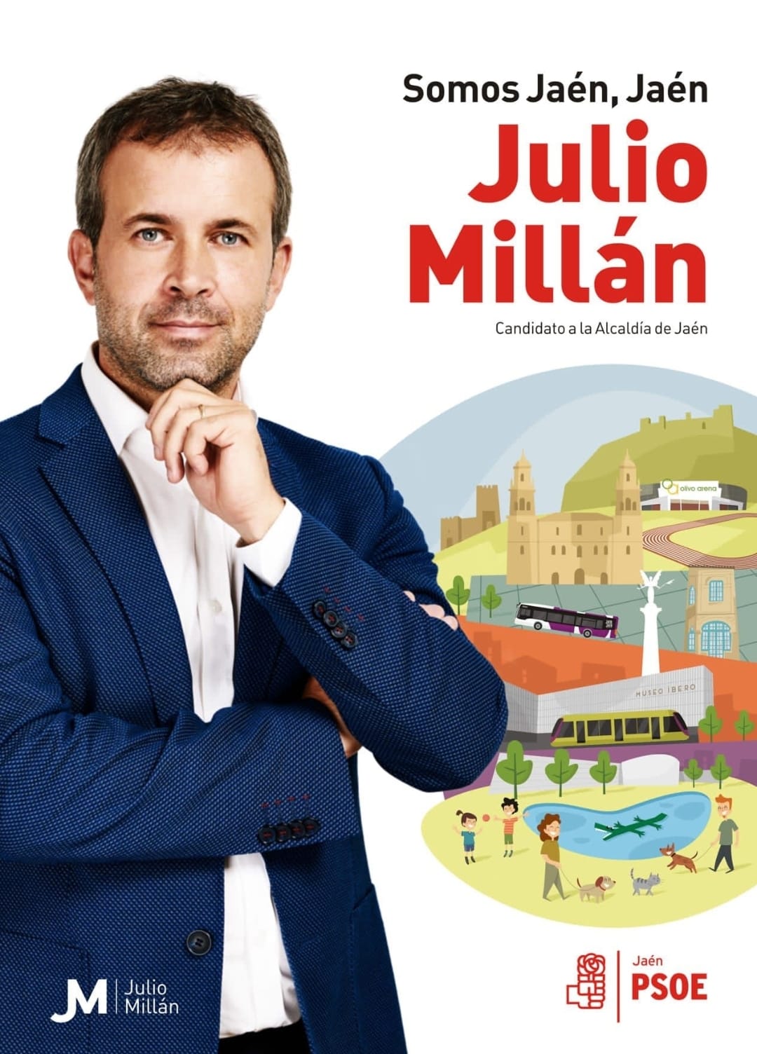 Julio Millán toma la delantera y se reviste de ganador con su lema «Somos Jaén, Jaén»