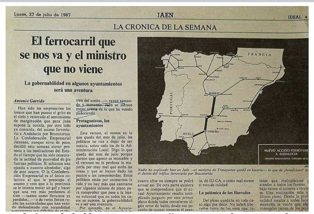 Hace 36 años, con el AVE, solo alzaron la voz los empresarios