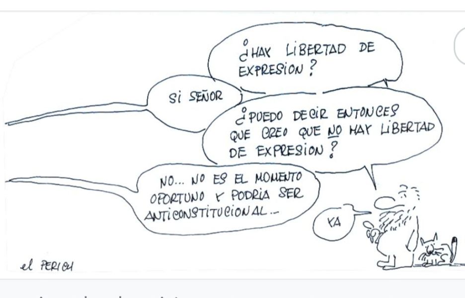 “Gracias a la libertad de expresión hoy ya es posible decir que un gobernante es un inútil sin que nos pase nada. Al gobernante tampoco”